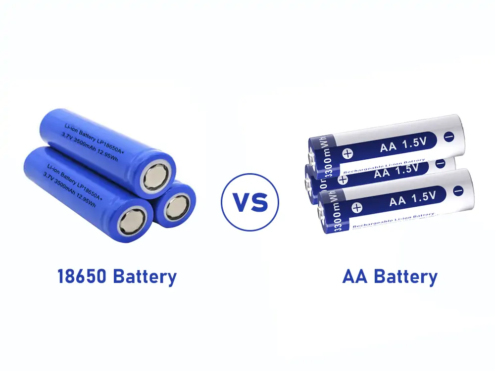 18650 Battery VS AA Battery, What’s the Difference?