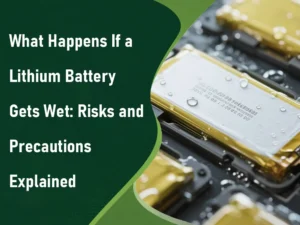 what happens if a lithium battery gets wet