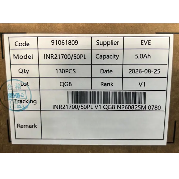 EVE INR21700/50PL Li-ion battery cell - Image 3